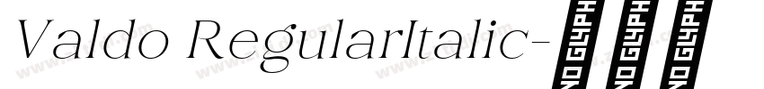 Valdo RegularItalic字体转换